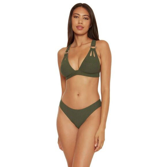 Becca By Rebecca Virtue Line In The Sand Skylar Top Women's Small Green ERK605 - Picture 1 of 10